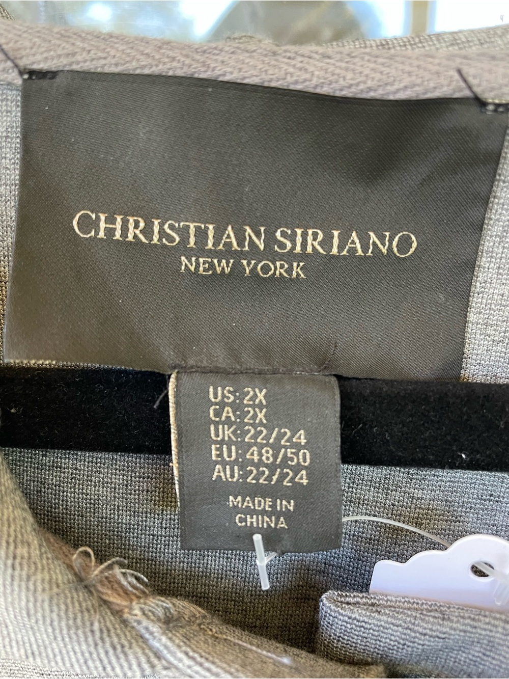 Christian Siriano New York Hooded Swing Coat Jacket Gray 2X Plus Size POCKETS - Picture 2 of 8